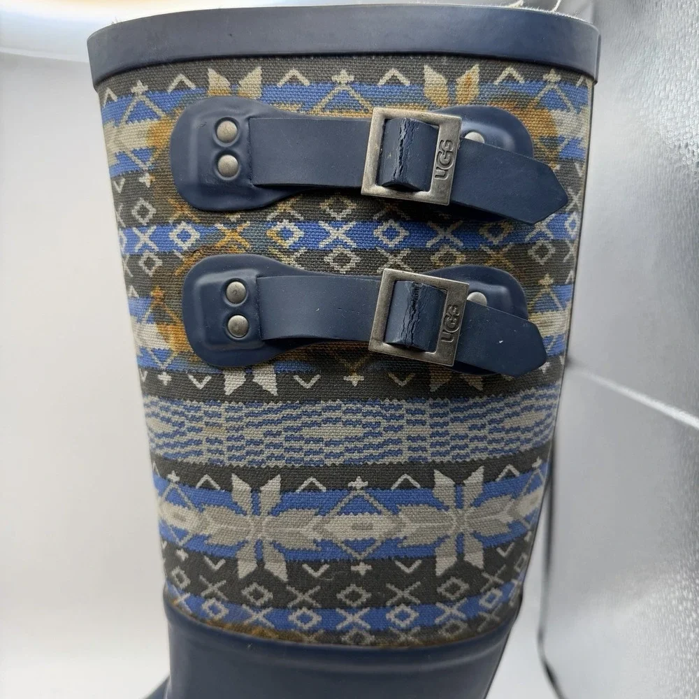 UGG AUSTRALIA 3460 Women's US 8‎ Sabene Blue Rubber Boots